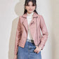 Women's Pu Motorcycle Leather Short Korean Slim Fit Plus Size