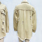 Distressed Denim Jacket Women's Long Sleeve Shirt Casual Lapel Coat With Raw Hem Details