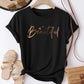 European And American Valentine's Day Love Round Neck Women's Top