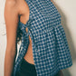 Strap Strap Sexy Checkered Top