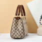 Trendy Colorblock Checkered Crossbody Bag