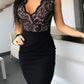 Elegant Lace V-Neck Party Dress