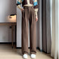 Chic Full-Length Woolen Trousers