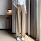 Chic Full-Length Woolen Trousers