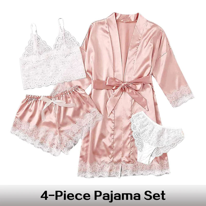 Silky Lace Summer Pajama Set