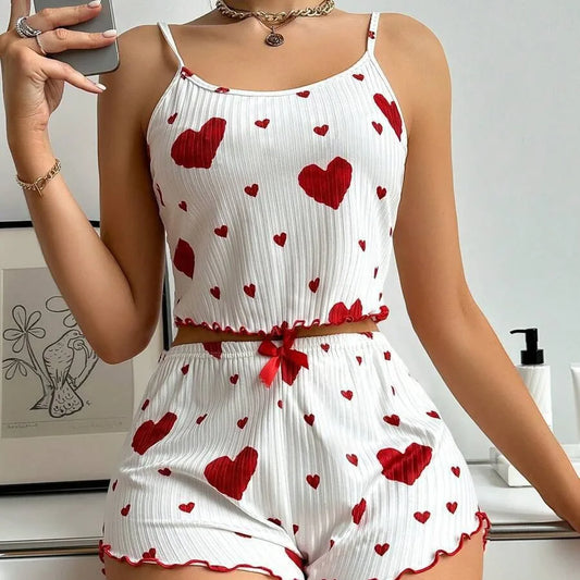 Love Print Pajama Set