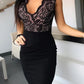 Elegant Lace V-Neck Party Dress